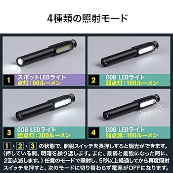 ペンライト 2個セット 黒 透明ヘッド 61PL9AIDqfL._UF350,350_QL50_.jpg